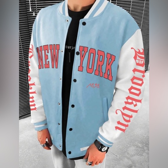 varsity jacket size xl mens New York coat new bomber - Picture 1 of 3